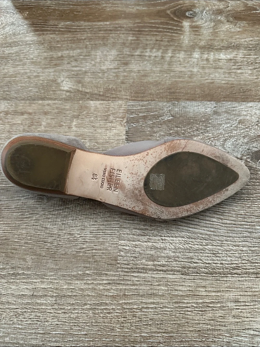 Eileen Fisher Taupe Suede D'Orsay Flats